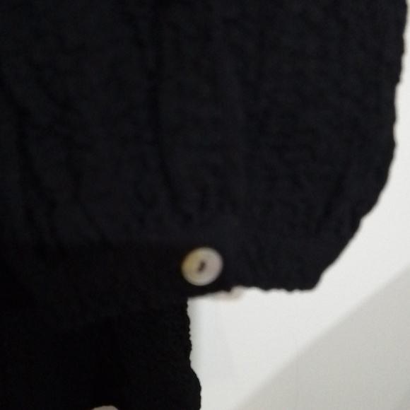 C5 Zara M black textured dress with opalescent buttons NWT - Picture 9 of 12